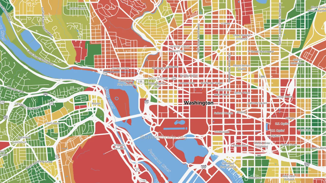 20052, DC Map of Drug-Related Crime Rates