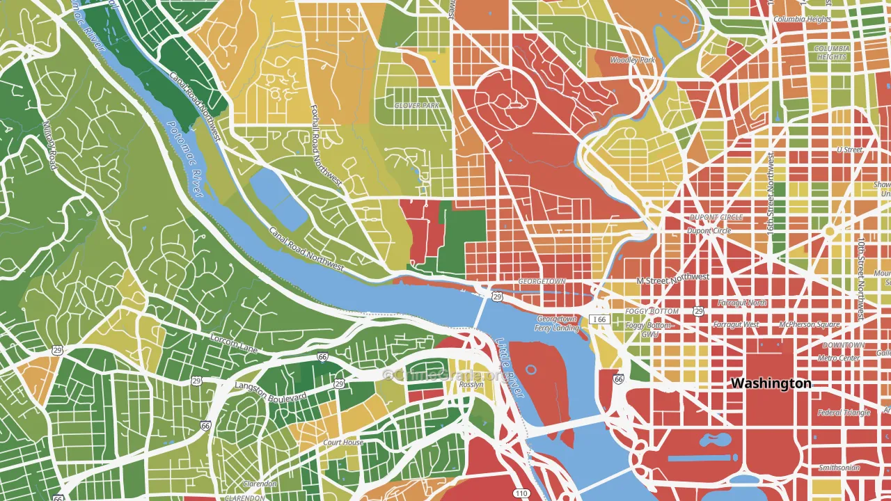 20057, DC Map of Drug-Related Crime Rates