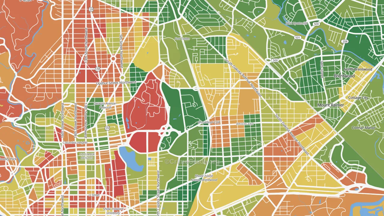 20064, DC Map of Drug-Related Crime Rates