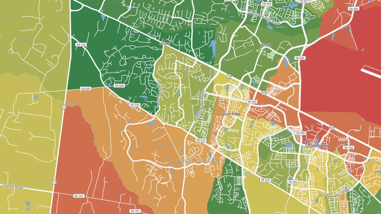 20105, VA Map of Drug-Related Crime Rates