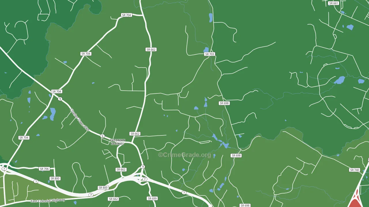 20129, VA Map of Drug-Related Crime Rates