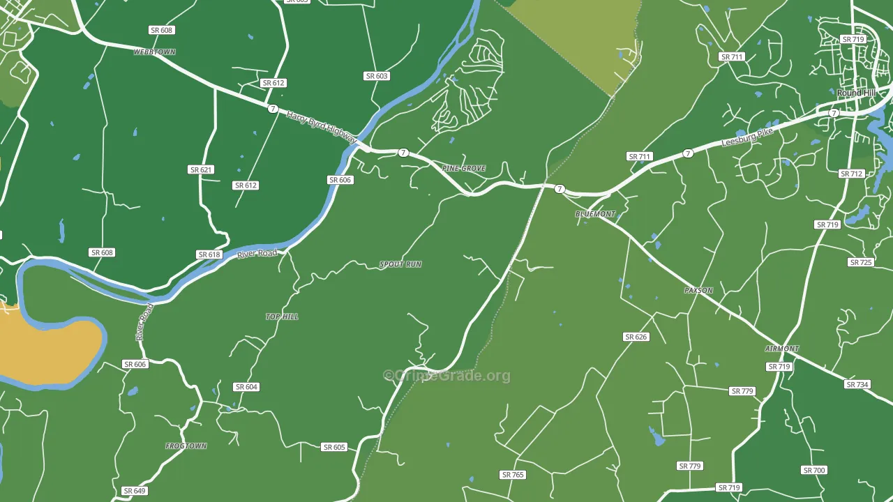 20135, VA Map of Drug-Related Crime Rates
