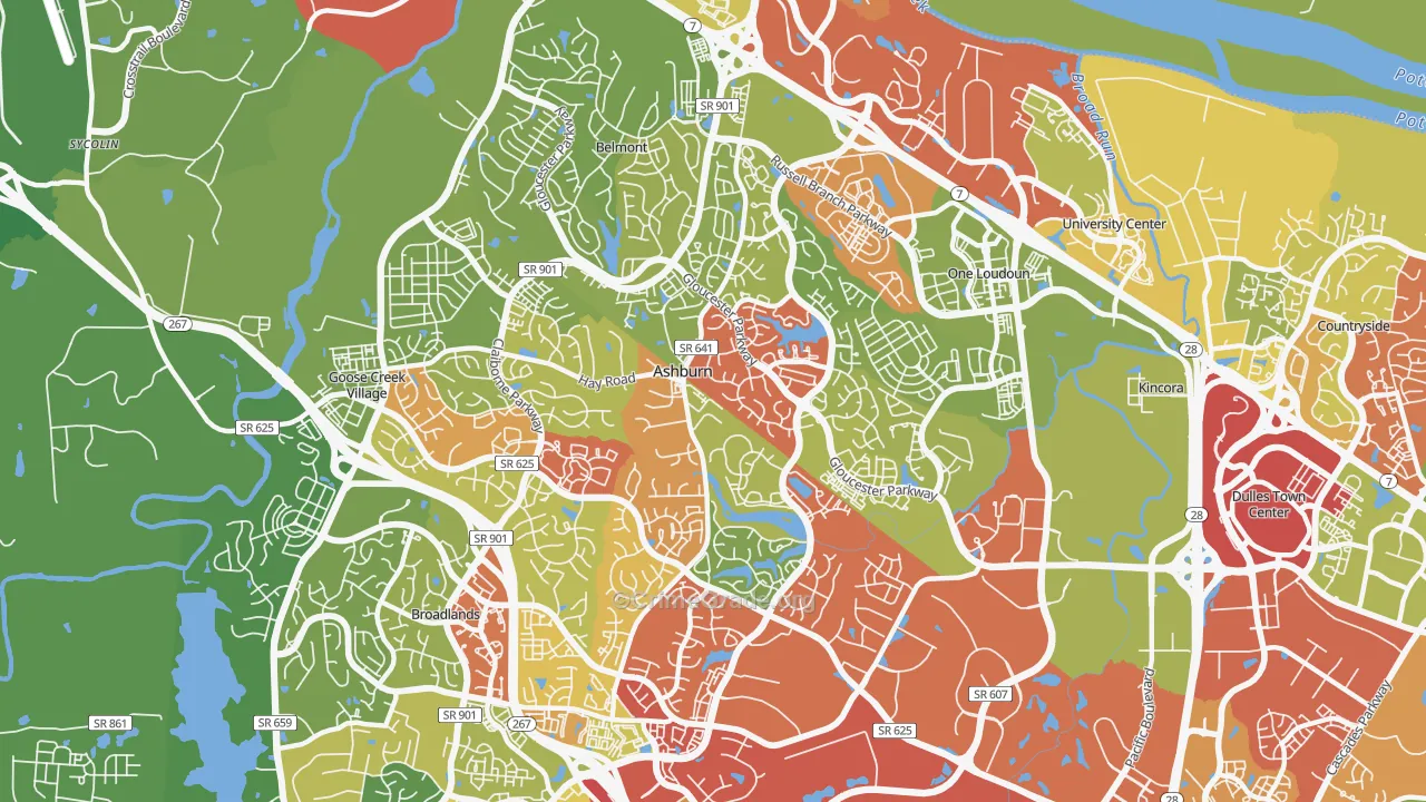 20147, VA Map of Drug-Related Crime Rates