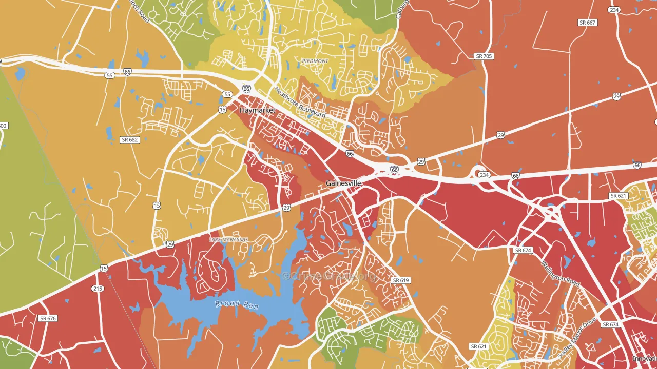 20155, VA Map of Drug-Related Crime Rates