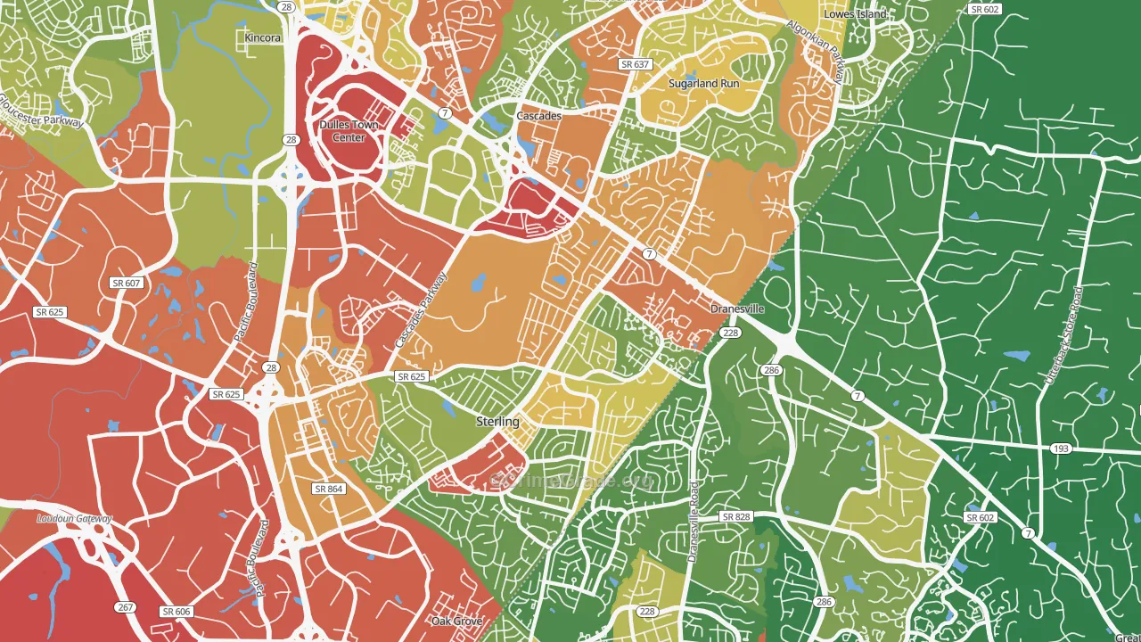 20164, VA Map of Drug-Related Crime Rates