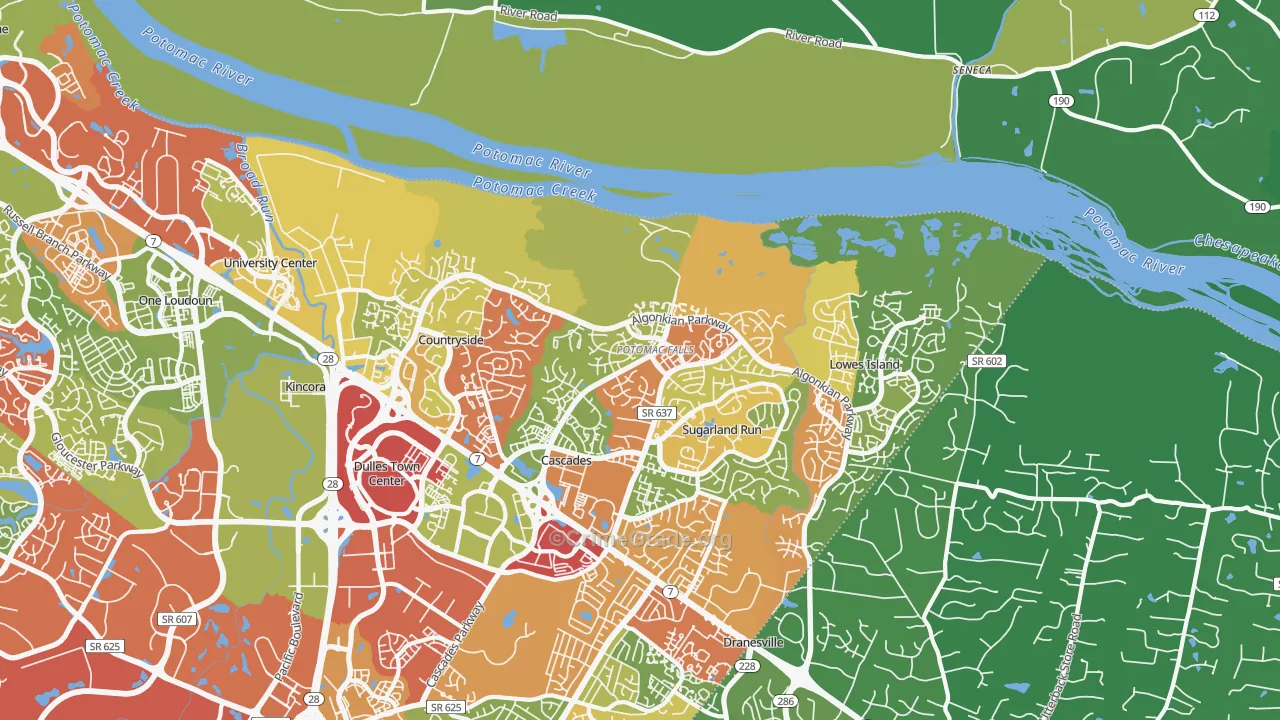 20165, VA Map of Drug-Related Crime Rates