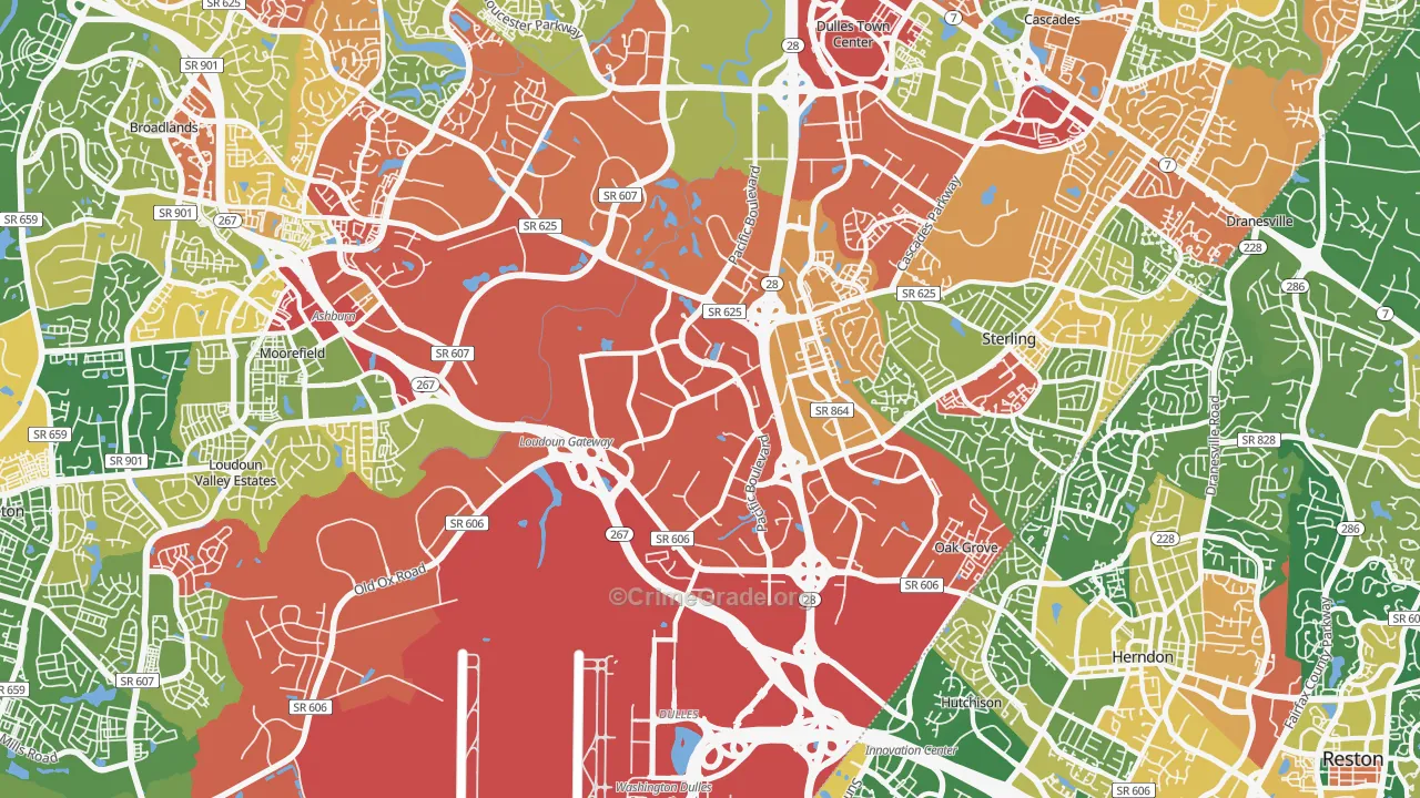 20166, VA Map of Drug-Related Crime Rates