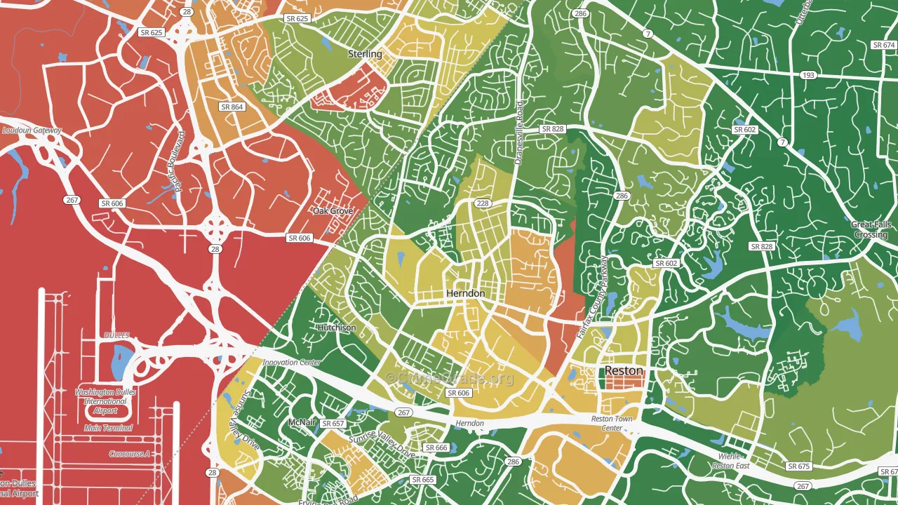 20170, VA Map of Drug-Related Crime Rates