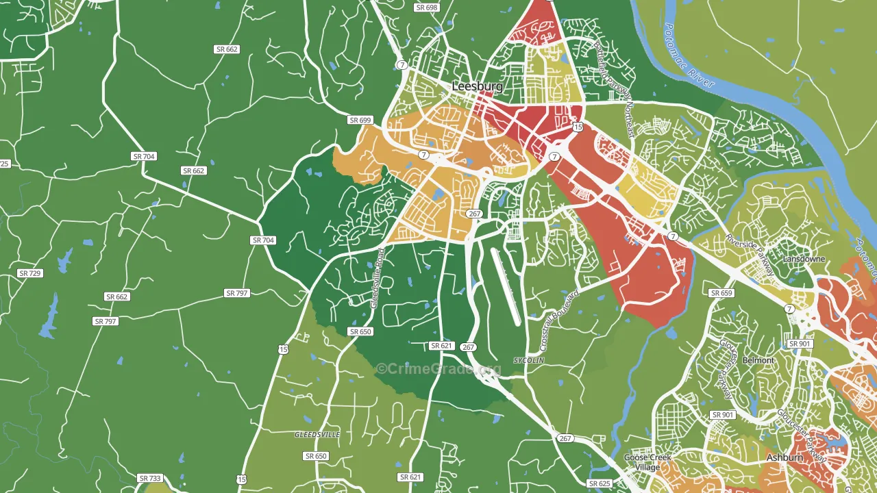 20175, VA Map of Drug-Related Crime Rates