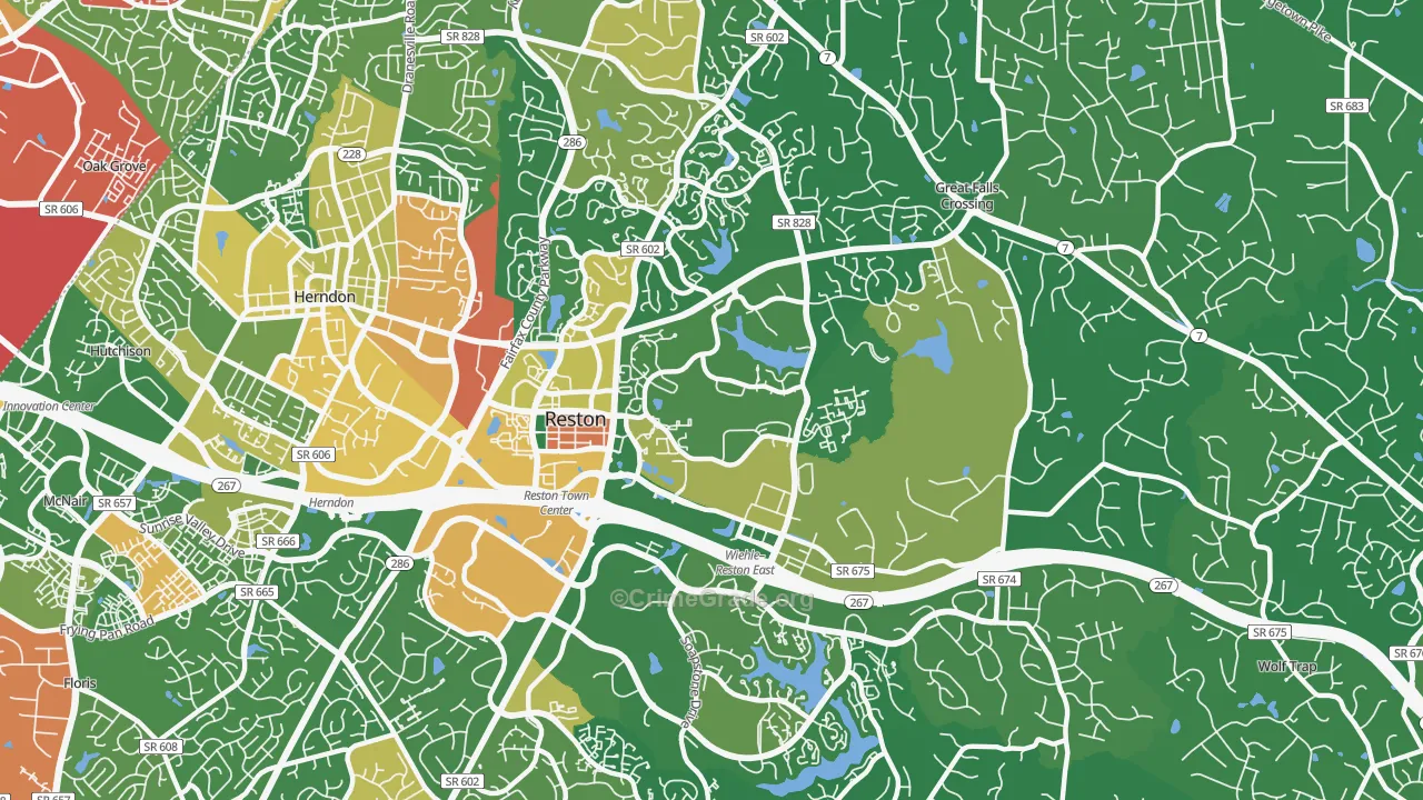 20190, VA Map of Drug-Related Crime Rates
