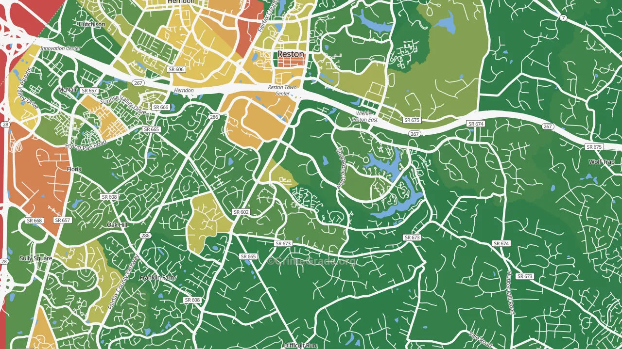 20191, VA Map of Drug-Related Crime Rates