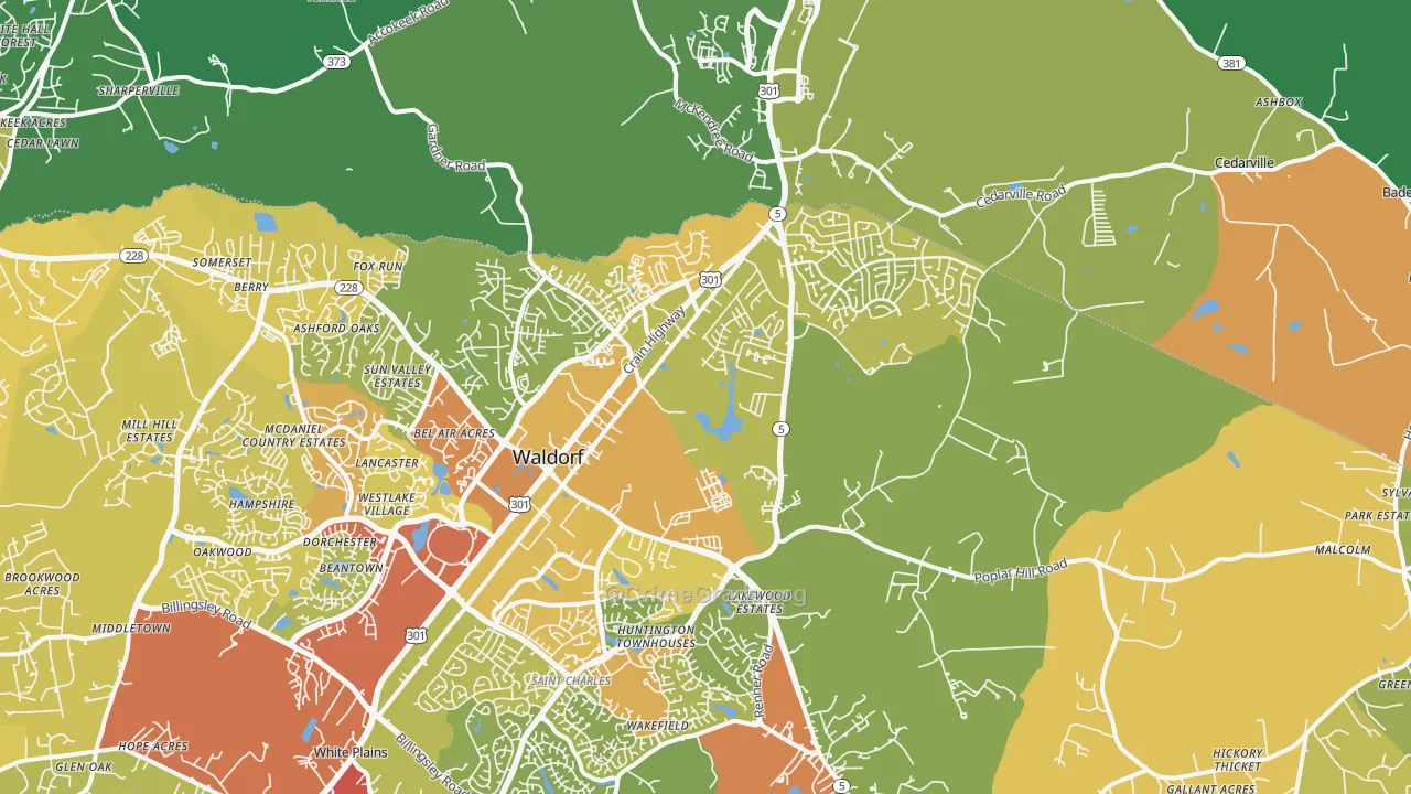 20601, MD Map of Drug-Related Crime Rates