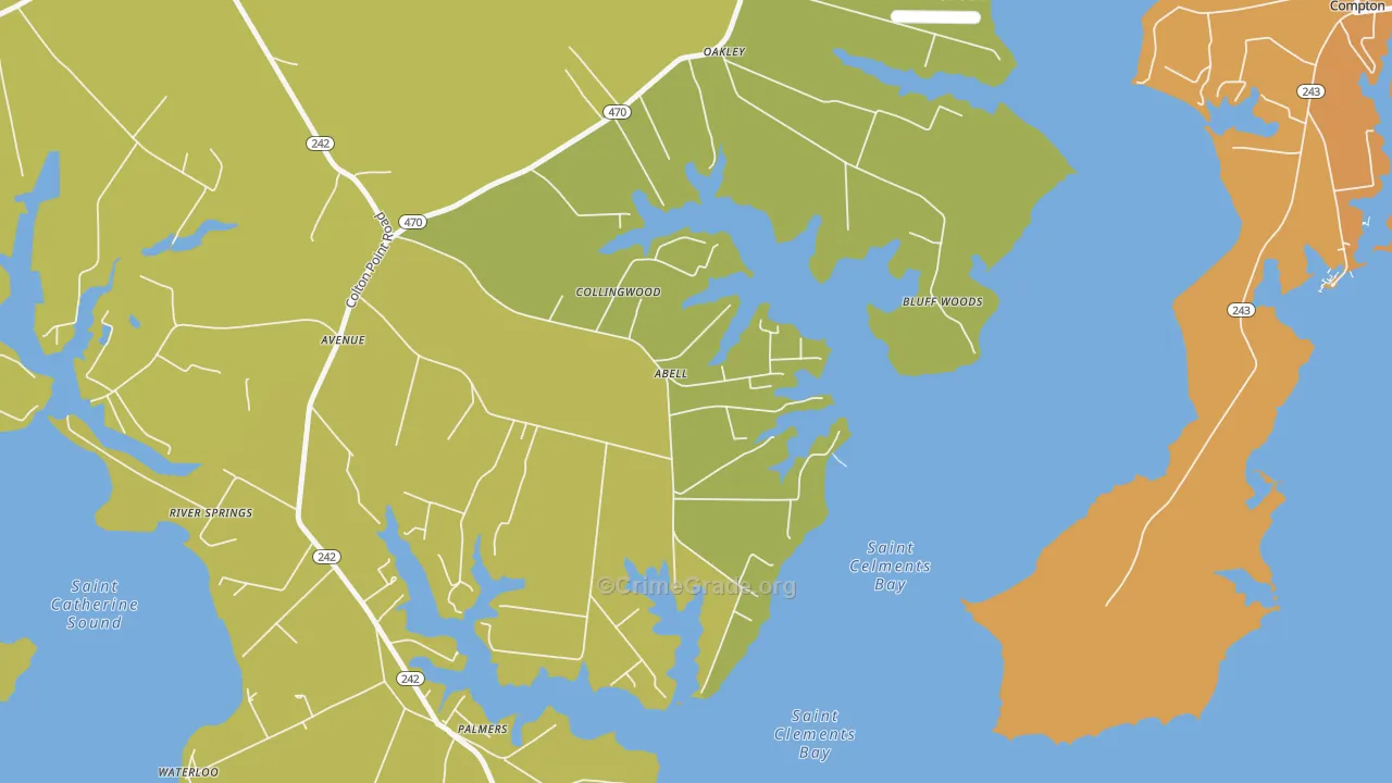 20606, MD Map of Drug-Related Crime Rates