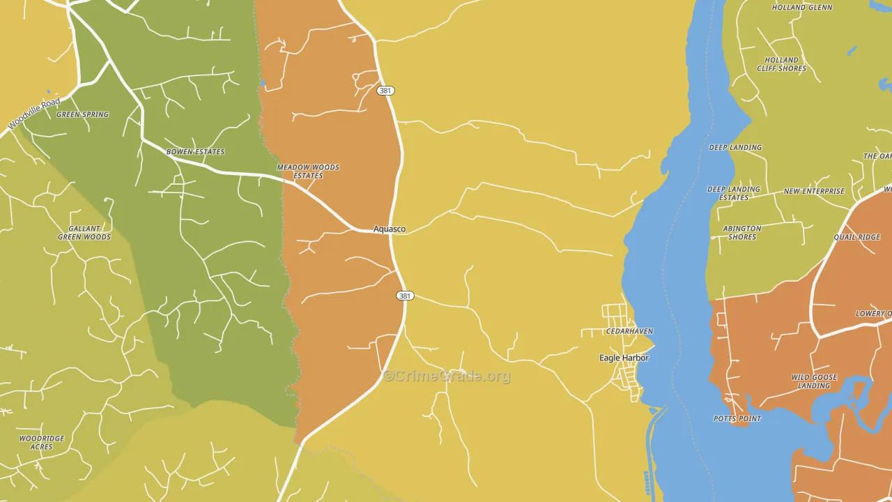 20608, MD Map of Drug-Related Crime Rates