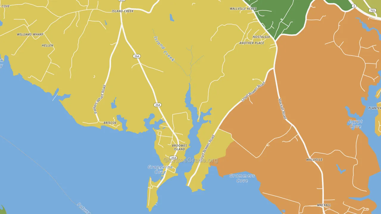 20615, MD Map of Drug-Related Crime Rates