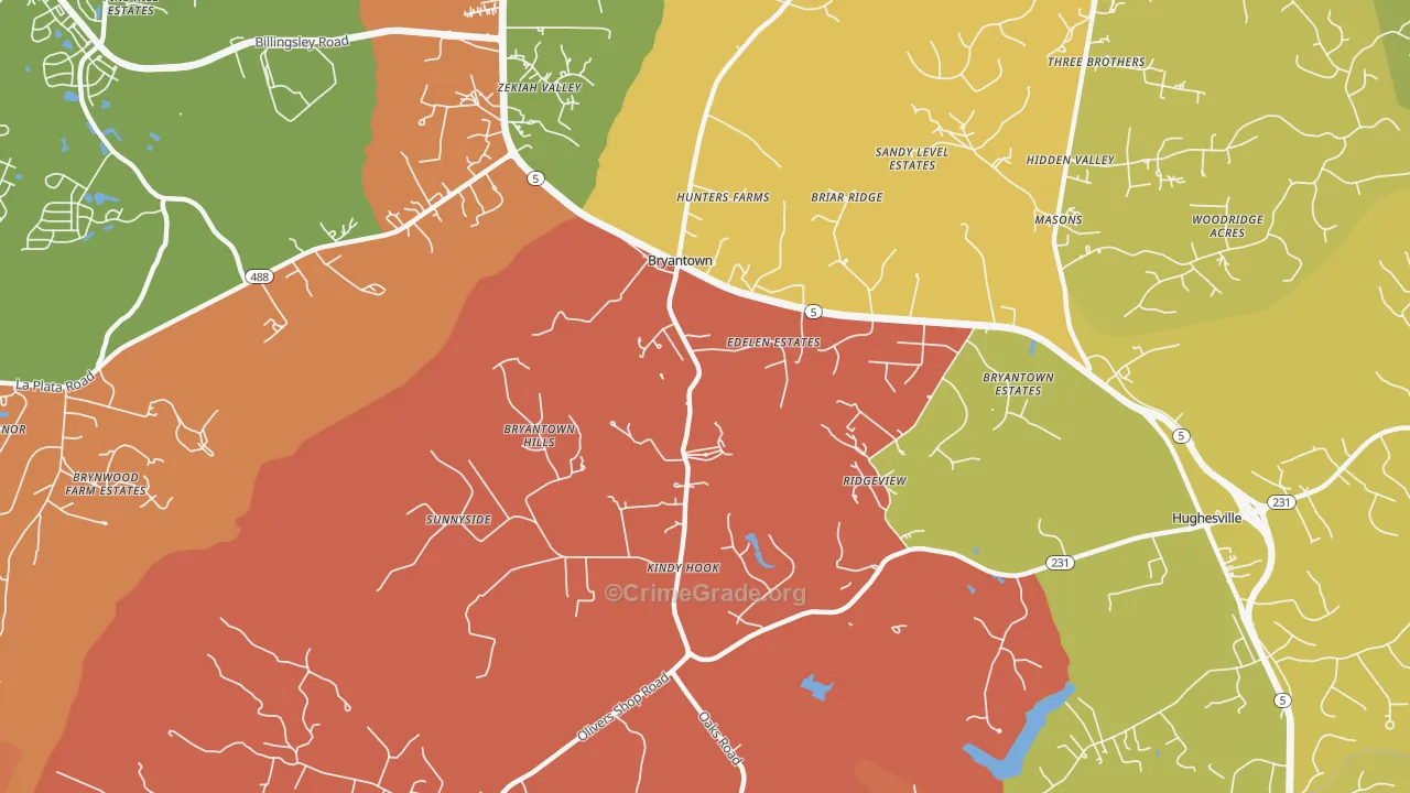 20617, MD Map of Drug-Related Crime Rates