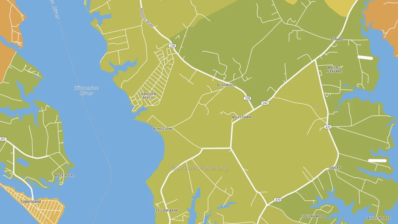 20618, MD Map of Drug-Related Crime Rates