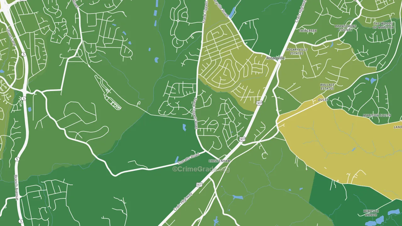 20623, MD Map of Drug-Related Crime Rates