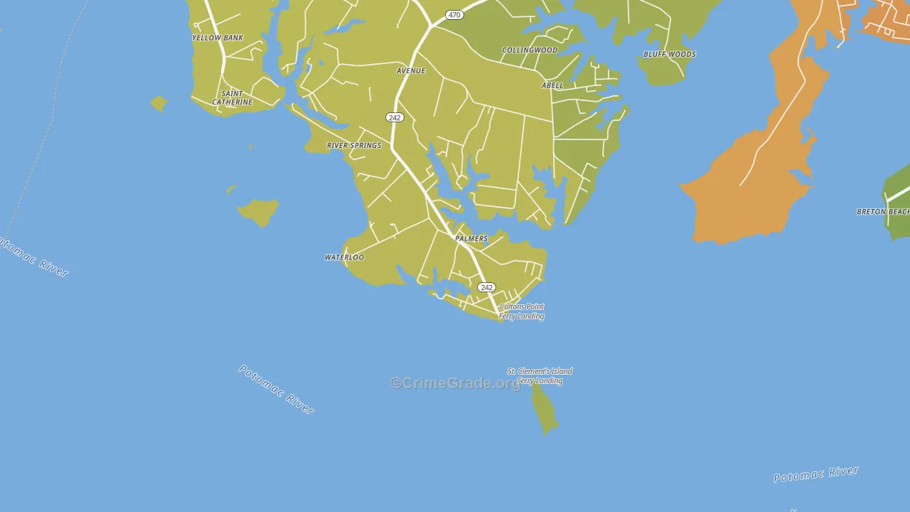 20626, MD Map of Drug-Related Crime Rates