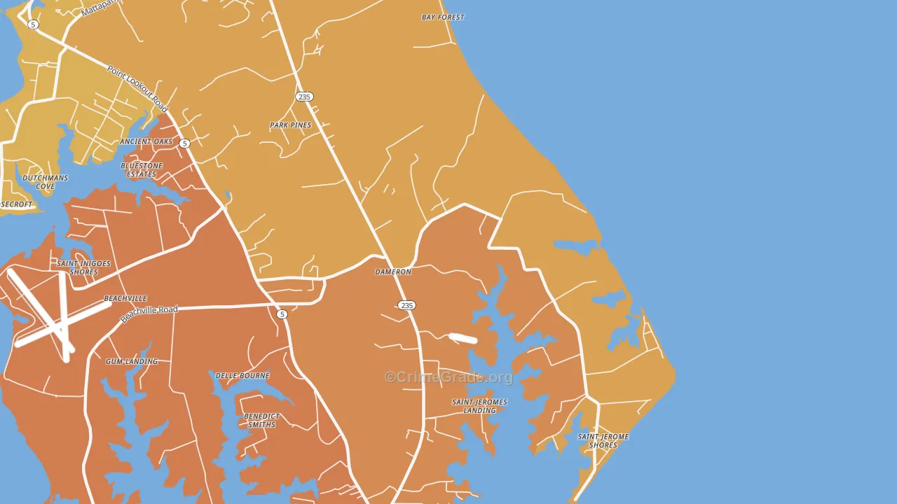 20628, MD Map of Drug-Related Crime Rates