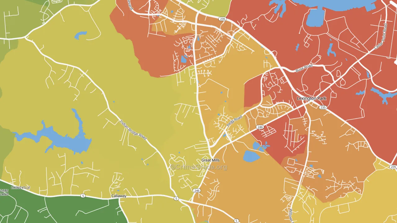 20634, MD Map of Drug-Related Crime Rates