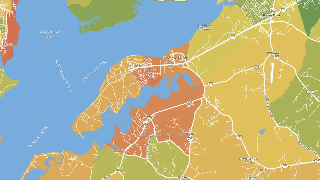20640, MD Map of Drug-Related Crime Rates