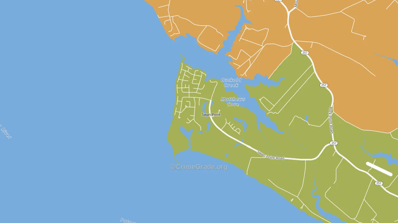 20645, MD Map of Drug-Related Crime Rates