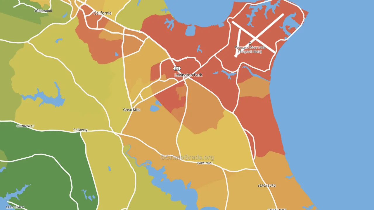 20653, MD Map of Drug-Related Crime Rates
