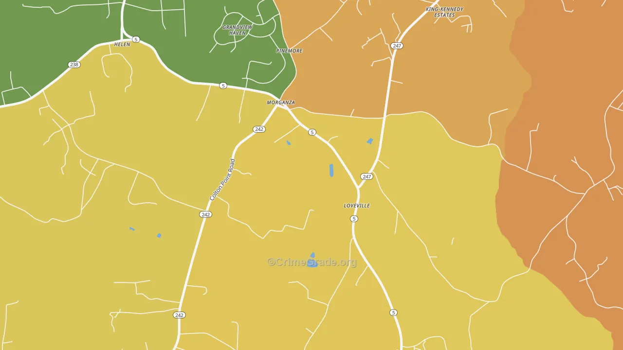 20660, MD Map of Drug-Related Crime Rates