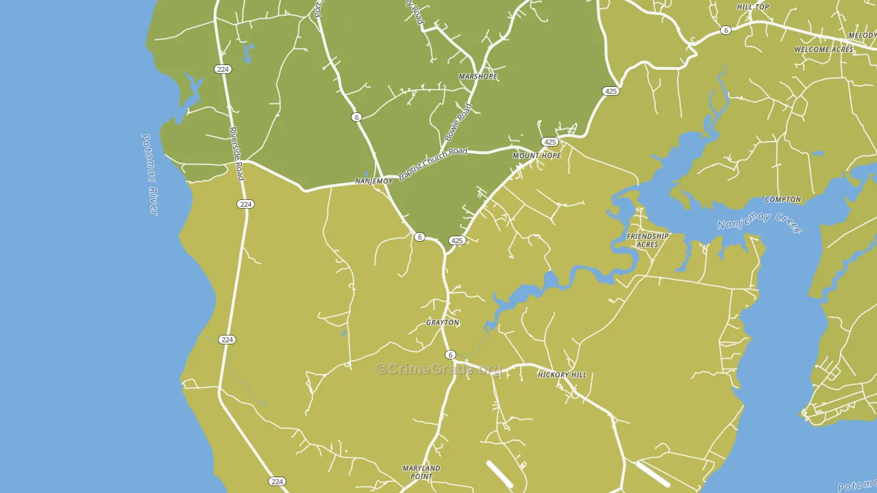 20662, MD Map of Drug-Related Crime Rates