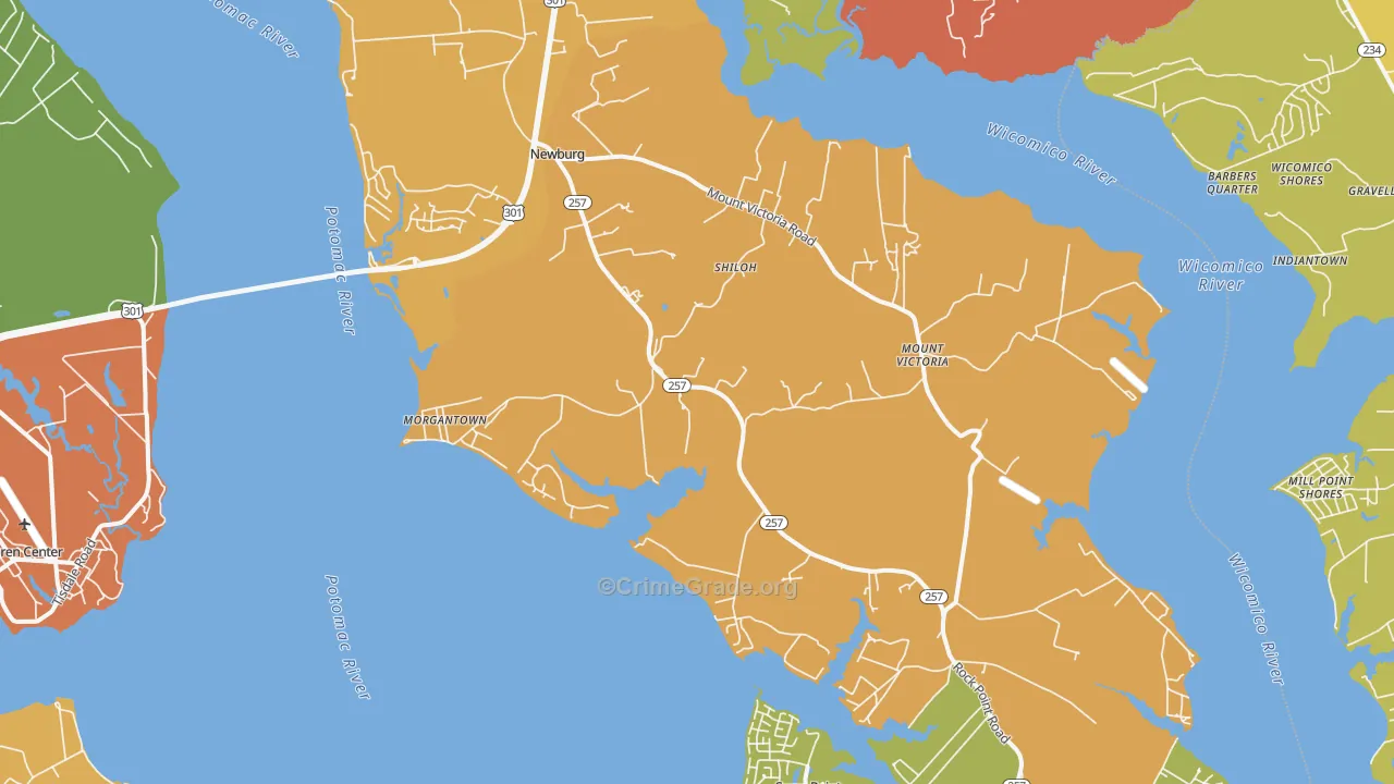 20664, MD Map of Drug-Related Crime Rates