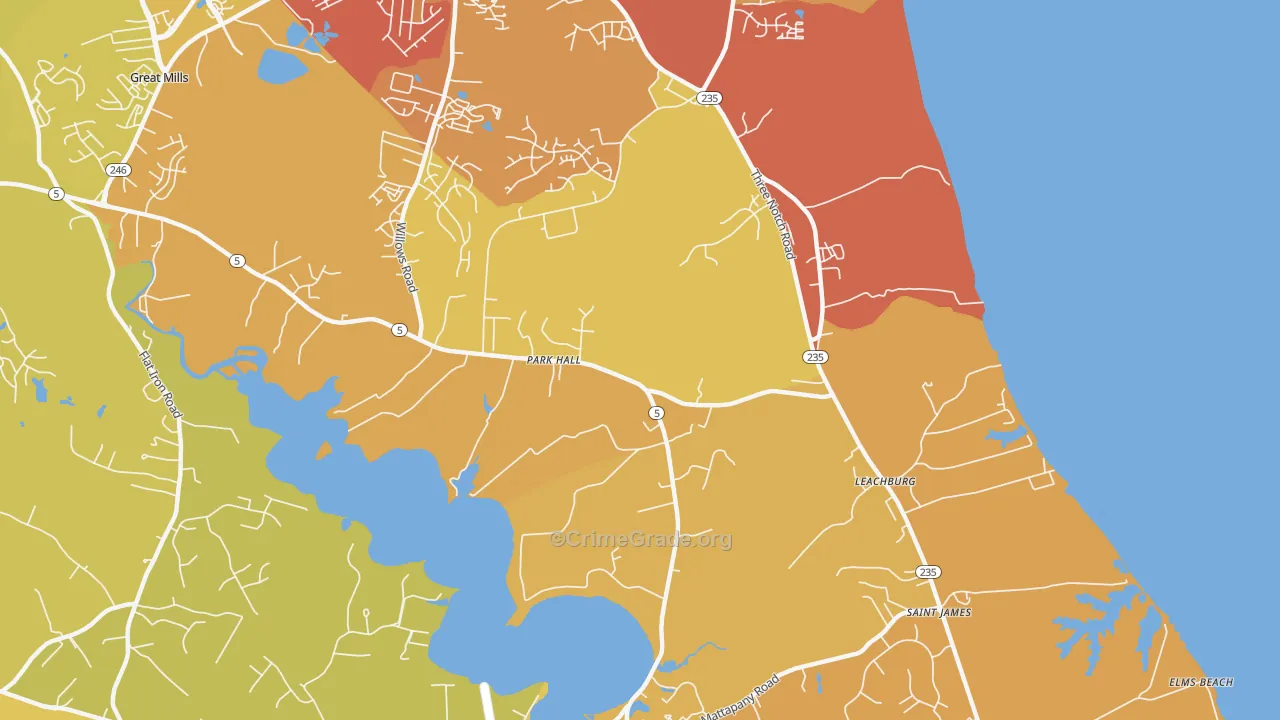 20667, MD Map of Drug-Related Crime Rates