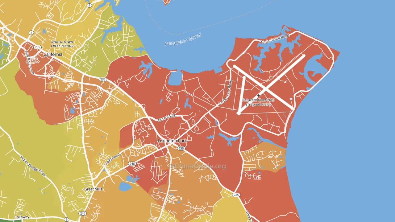 20670, MD Map of Drug-Related Crime Rates
