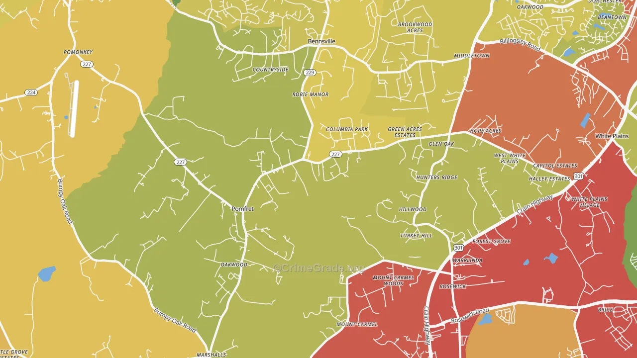 20675, MD Map of Drug-Related Crime Rates