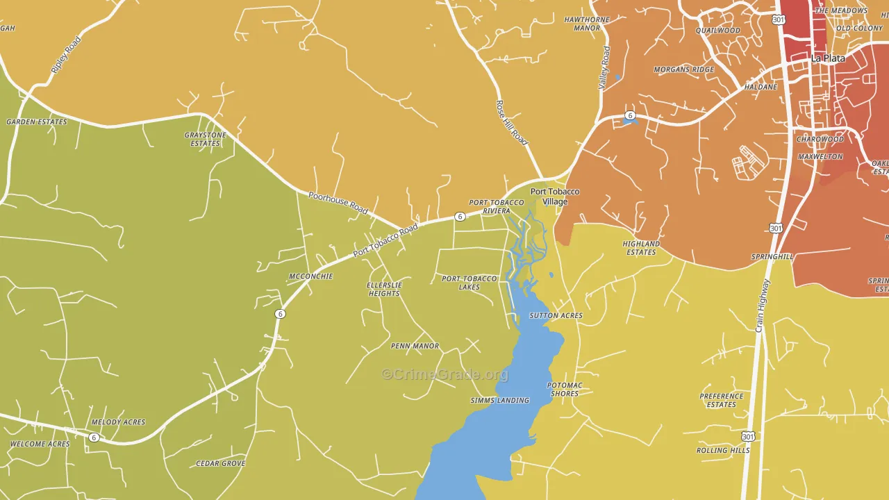 20677, MD Map of Drug-Related Crime Rates