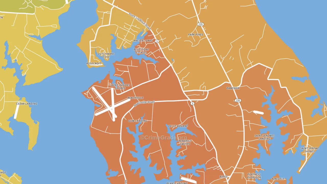 20684, MD Map of Drug-Related Crime Rates