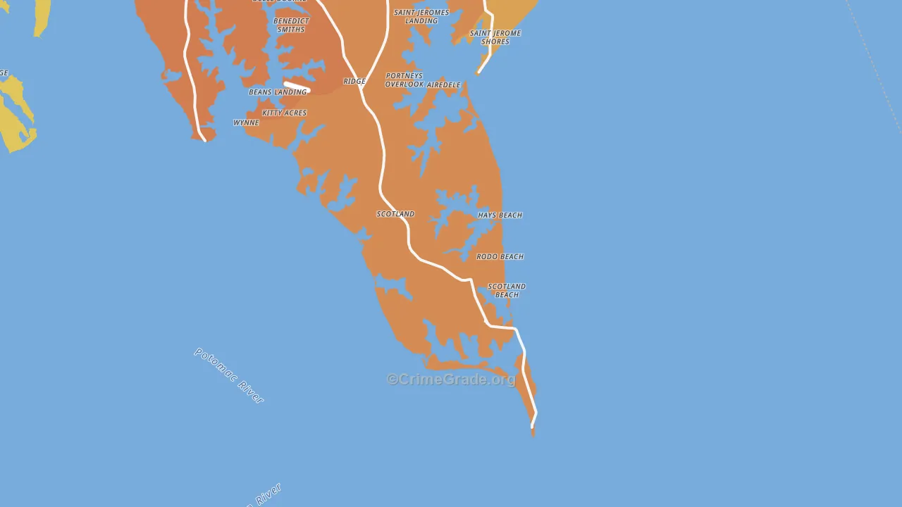 20687, MD Map of Drug-Related Crime Rates