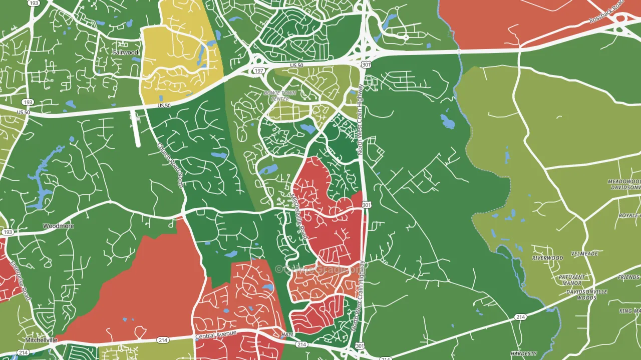 20716, MD Map of Drug-Related Crime Rates