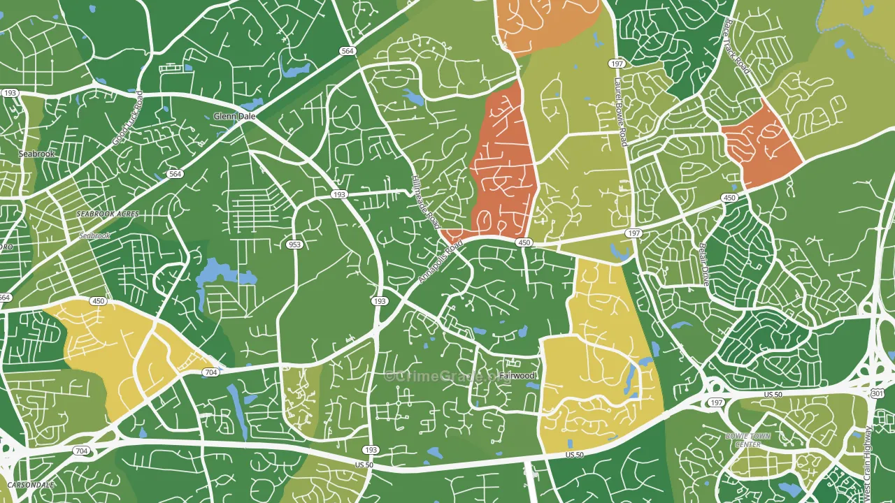 20720, MD Map of Drug-Related Crime Rates