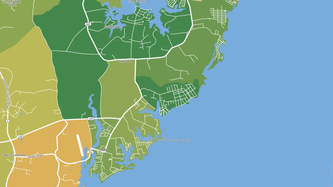 20733, MD Map of Drug-Related Crime Rates