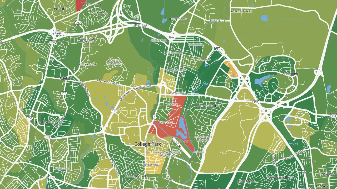 20740, MD Map of Drug-Related Crime Rates