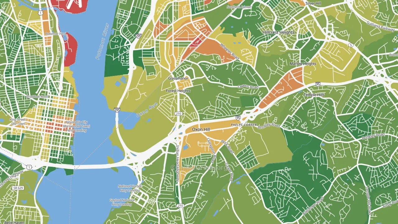 20745, MD Map of Drug-Related Crime Rates