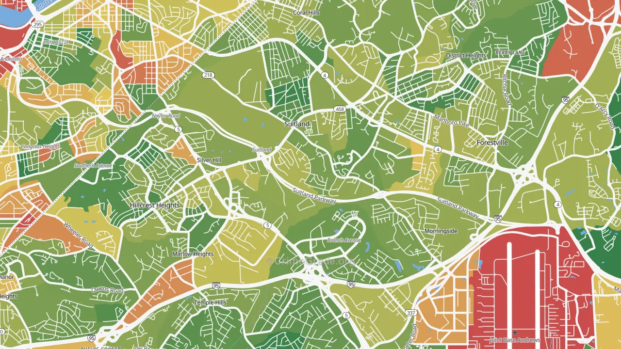20746, MD Map of Drug-Related Crime Rates