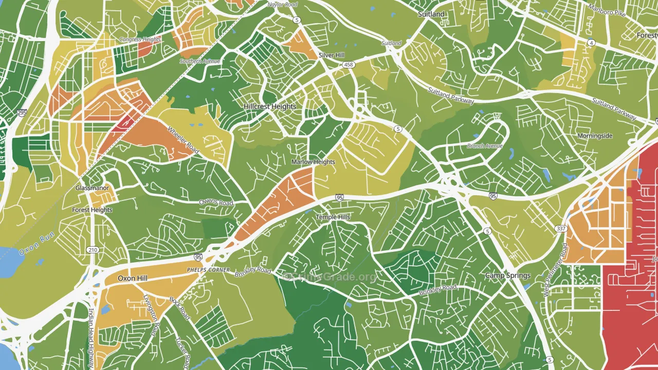 20748, MD Map of Drug-Related Crime Rates
