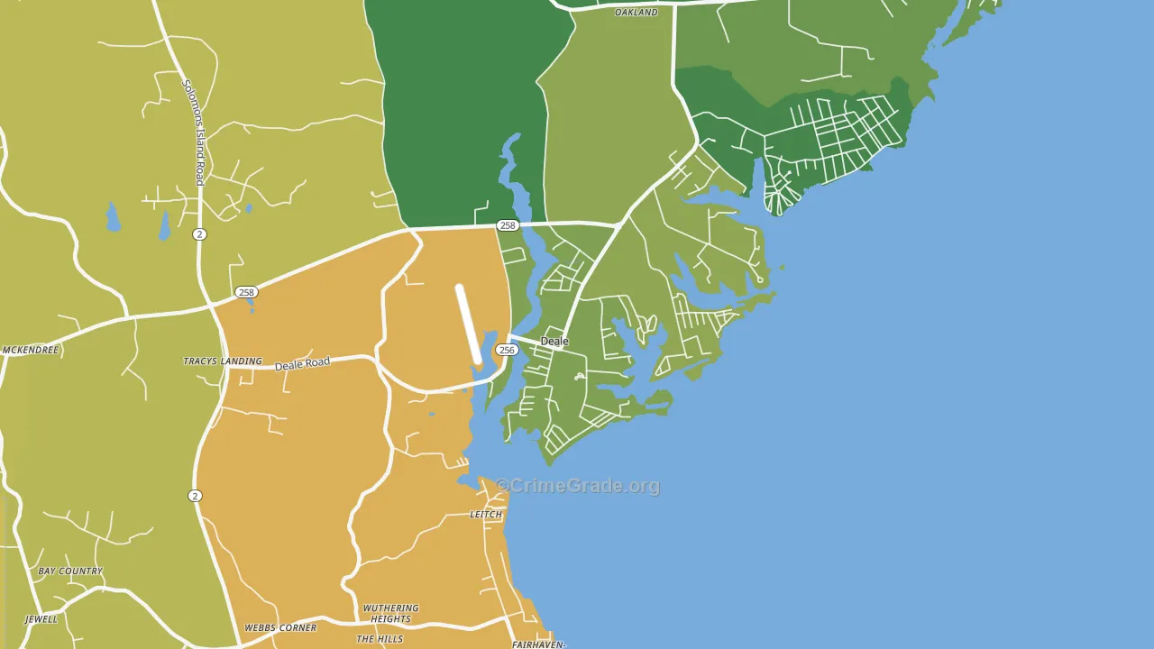 20751, MD Map of Drug-Related Crime Rates