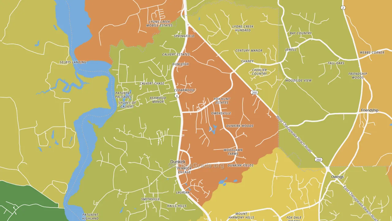 20754, MD Map of Drug-Related Crime Rates