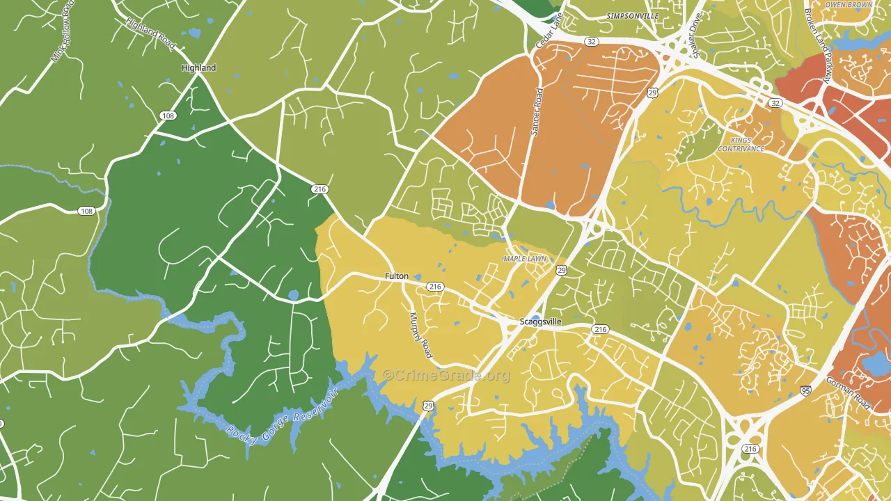 20759, MD Map of Drug-Related Crime Rates