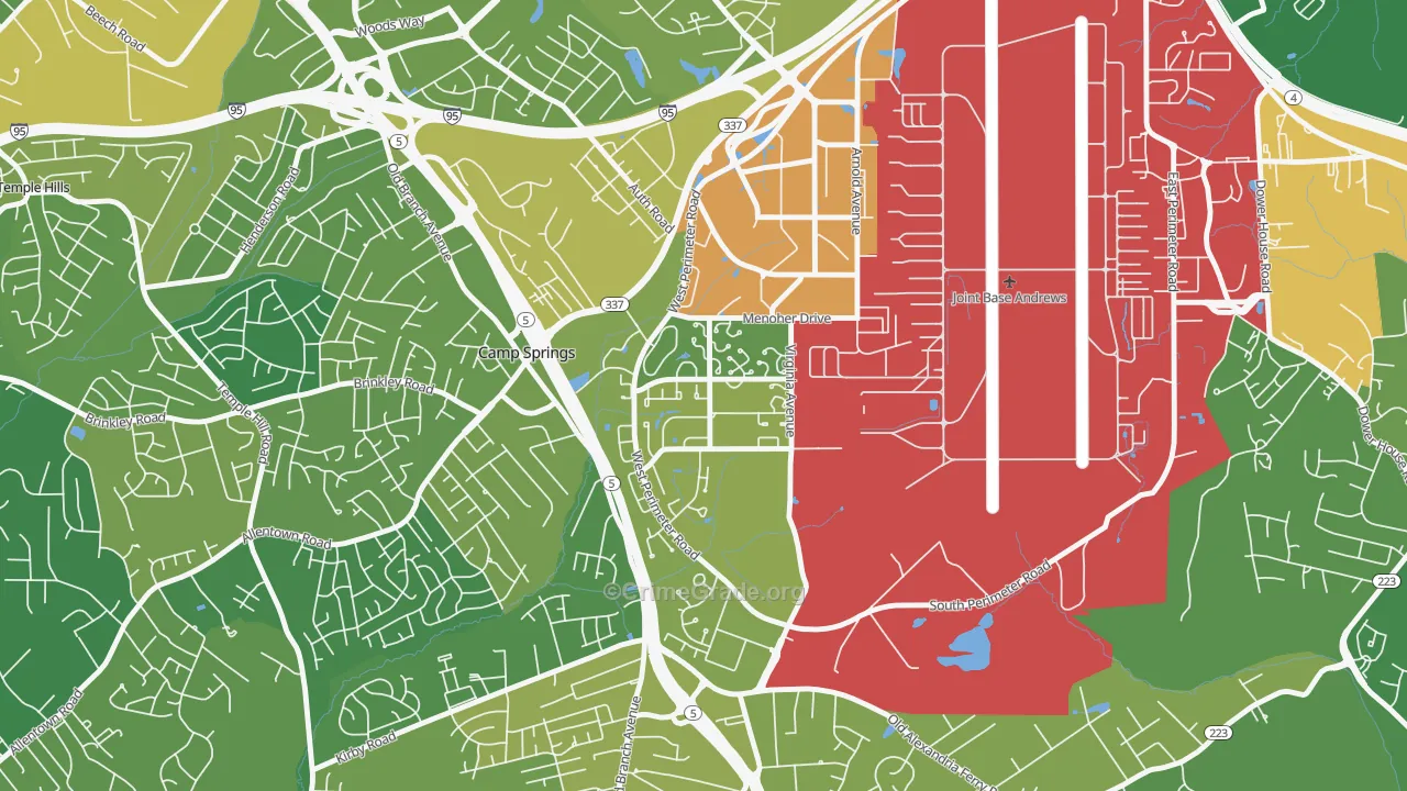 20762, MD Map of Drug-Related Crime Rates