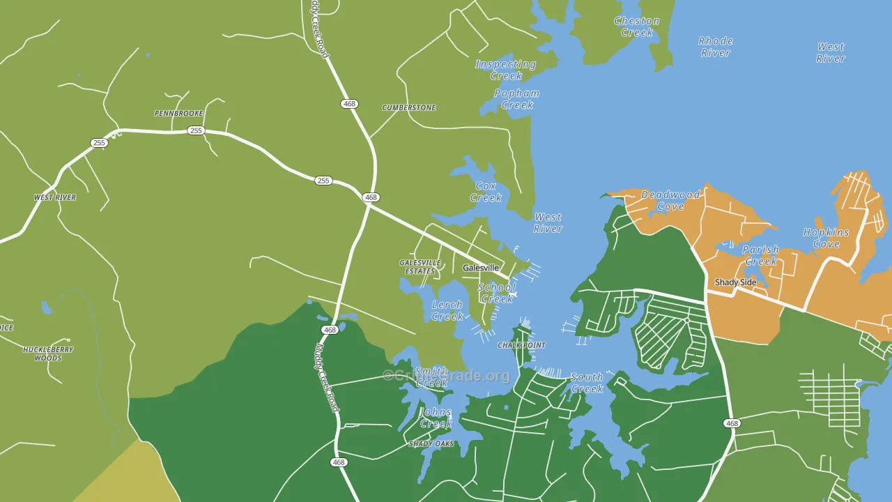 20765, MD Map of Drug-Related Crime Rates