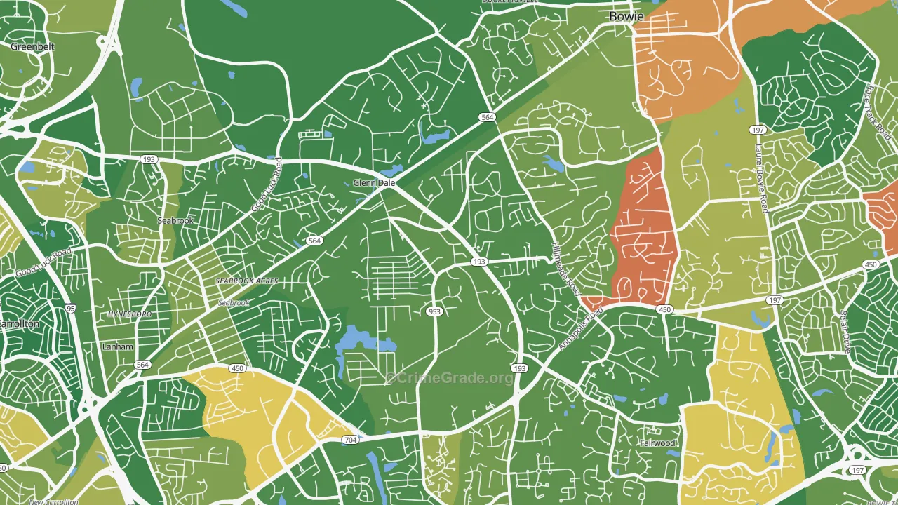 20769, MD Map of Drug-Related Crime Rates